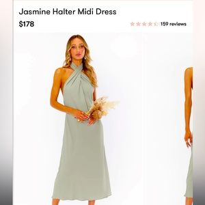 Mumu Jasmine Halter MIDI Dress small